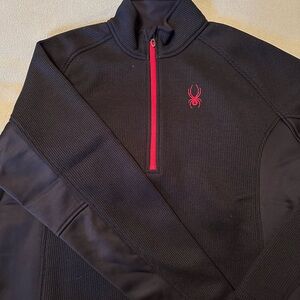 Spyder Black Pullover with Red Accents